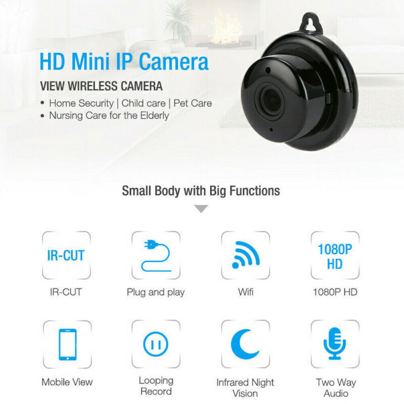 WiFi CCTV Camera 1080P Wireless Security Cam with Night Vision IR – Indoor Outdoor Home Surveillance